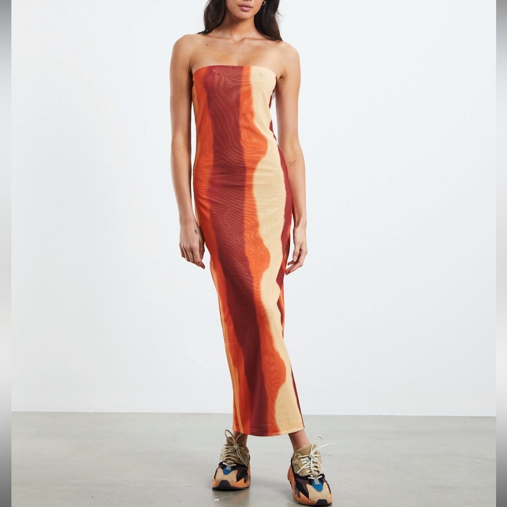 SNDYS SASHA DRESS - ORANGE MULTI